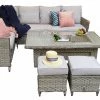 Signature Weave Edwina Corner Dining In 3 Wicker With Lift Table And Ice Bucket Baths
