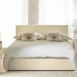 Ottoman Beds Emporia Beds Madrid Faux Leather Ottoman Bed Ivory