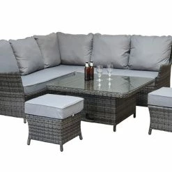 Signature Weave Francesca Corner Dining Sofa Set Baths