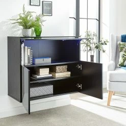 GFW Galicia Wall Mounted Sideboard With LED GFW Furniture