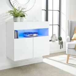 GFW Galicia Wall Mounted Sideboard With LED GFW Furniture
