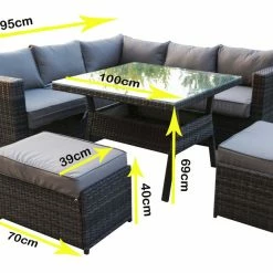 Signature Weave Georgia Corner Dining Sofa Set Baths