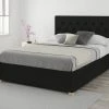Better Bed Company Beds Better Finchen Black Fabric Ottoman Bed