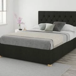 Better Bed Company Better Finchen Dark Charcoal Ottoman Bed