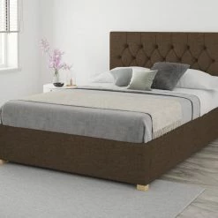 Better Bed Company Beds Better Finchen Knit Brown Ottoman Bed