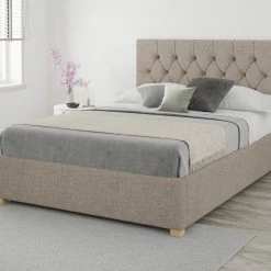 Better Bed Company Better Finchen Knit Light Brown Ottoman Bed
