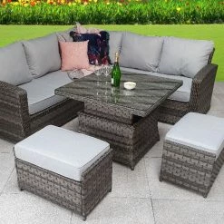 Signature Weave Grace Corner Dining Set With Lift Table