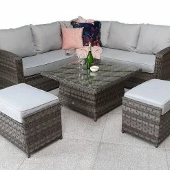 Signature Weave Grace Corner Dining Set With Lift Table