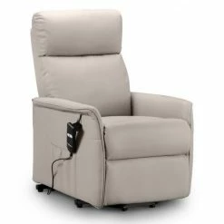 Julian Bowen Helena Rise And Recliner Pebble Faux Leather