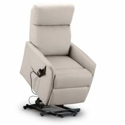 Julian Bowen Helena Rise And Recliner Pebble Faux Leather