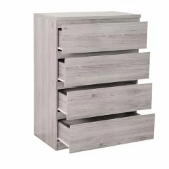 Julian Bowen Jupiter 4 Drawer Chest Grey Oak Baths