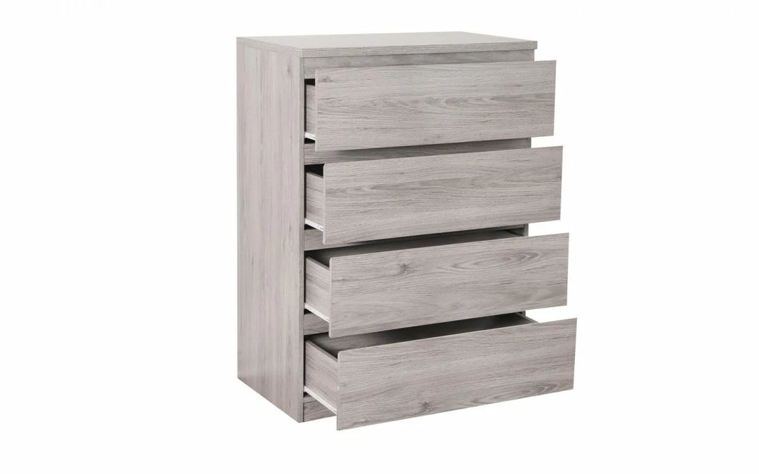Julian Bowen Jupiter 4 Drawer Chest Grey Oak Baths