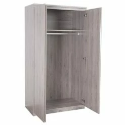 Julian Bowen Jupiter 2 Door Wardrobe Grey Oak