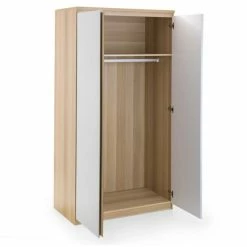 Julian Bowen Jupiter 2 Door Wardrobe White And Oak