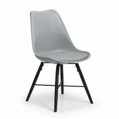 Baths Julian Bowen Kari Dining Chair In Grey And Black