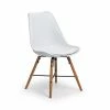 Julian Bowen Kari Dining Chair In White And Oak Baths