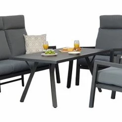 Baths Signature Weave Kimmie 5 Seat High Back Sofa Dining