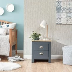 GFW Lancaster 2 Drawer Bedside