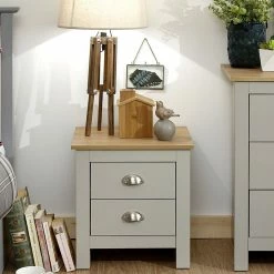 GFW Lancaster 2 Drawer Bedside