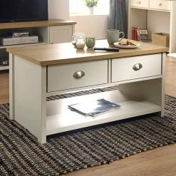 GFW Lancaster 2 Drawer Coffee Table