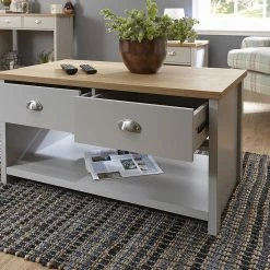 GFW Lancaster 2 Drawer Coffee Table