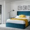 Julian Bowen Langham Scalloped Headboard Storage Bed Teal