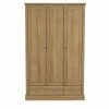 LPD Furniture Devon Oak 3 Door 2 Drawer Wardrobe