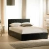 Emporia Beds Madrid Black Faux Leather Ottoman Bed