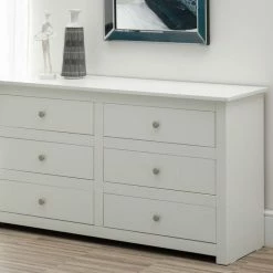Julian Bowen Radley 6 Drawer Chest White Baths
