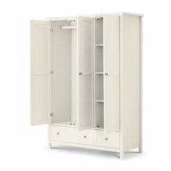Baths Julian Bowen Maine 3 Door Combination Wardrobe Surf White
