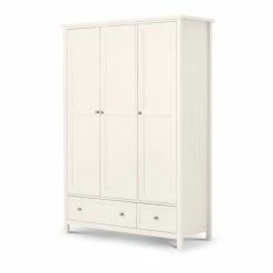Baths Julian Bowen Maine 3 Door Combination Wardrobe Surf White