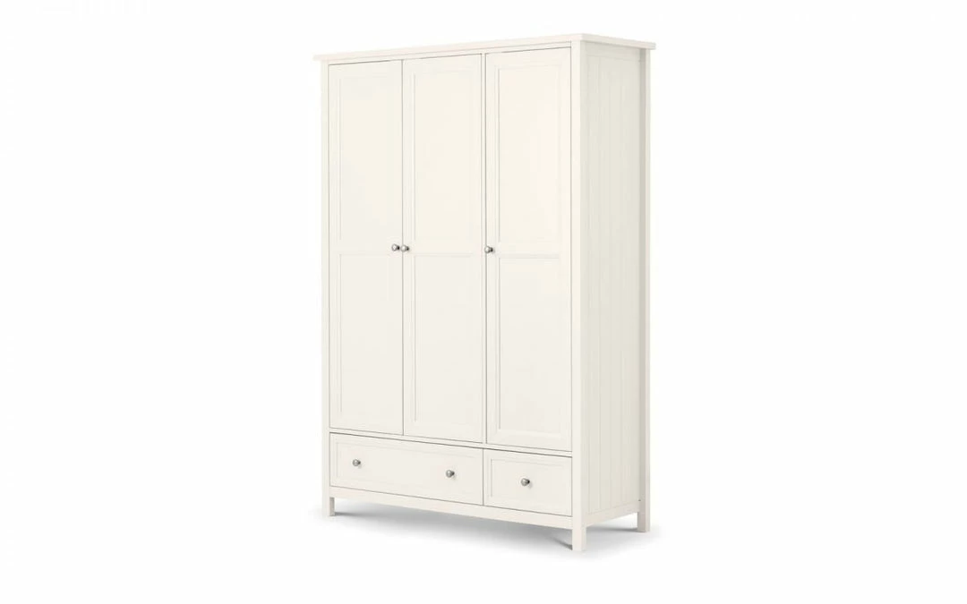 Baths Julian Bowen Maine 3 Door Combination Wardrobe Surf White