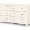 Julian Bowen Maine 6 Drawer Wide Chest Surf White Baths