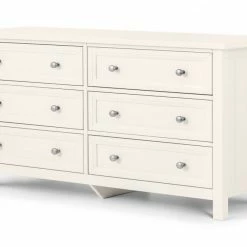 Julian Bowen Maine 6 Drawer Wide Chest Surf White Baths