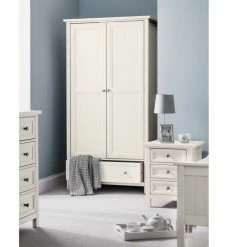 Julian Bowen Maine 2 Door Combination Wardrobe Surf White Baths