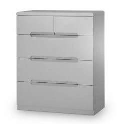 Julian Bowen Manhattan 3 + 2 Drawer Chest Grey Baths