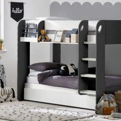Bunk Beds Julian Bowen Mars Bunk And Underbed - Charcoal And White