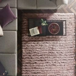 Baths Origins Carved Glamour Rug Blush Pink