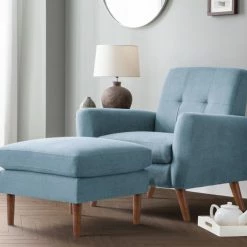 Julian Bowen Monza Ottoman Blue