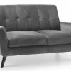 Julian Bowen Monza 2 Seater Sofa Grey Velvet