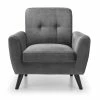 Julian Bowen Monza Chair Grey Velvet