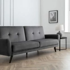 Sofa Beds Julian Bowen Monza 3 Seat Sofa Bed Grey Velvet
