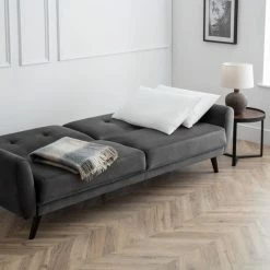 Sofa Beds Julian Bowen Monza 3 Seat Sofa Bed Grey Velvet