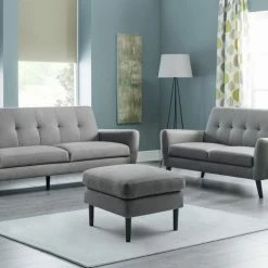 Julian Bowen Monza Ottoman Grey