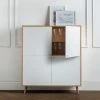 Julian Bowen Moritz 4 Door Cabinet White And Oak