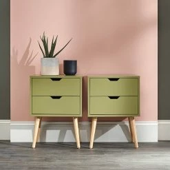 GFW Furniture GFW Nyborg 2 Drawer Bedside