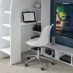 Julian Bowen Nebula Gaming Bed With Desk White