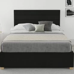 Better Store Better Night Time Weave Ebony Double Ottoman Bed