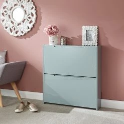 GFW Narrow High Gloss Shoe Cabinet GFW Furniture