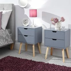 GFW Furniture GFW Nyborg 2 Drawer Bedside